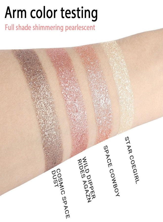 SUAKE 4 Colors Highlight Pink-Purple Eyeshadow Palette, SHANY Cosmetics Shimmer Palette, Cruelty-Free and Vegan Formula, Glitter Eyeshadow for Professional Makeup - Image 3