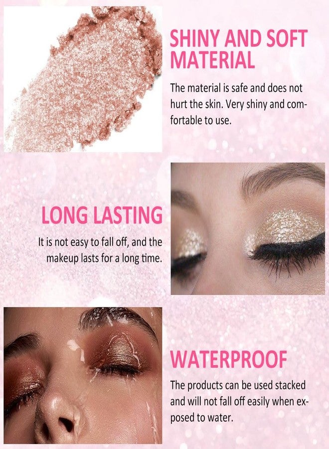 SUAKE 4 Colors Highlight Pink-Purple Eyeshadow Palette, SHANY Cosmetics Shimmer Palette, Cruelty-Free and Vegan Formula, Glitter Eyeshadow for Professional Makeup - Image 5