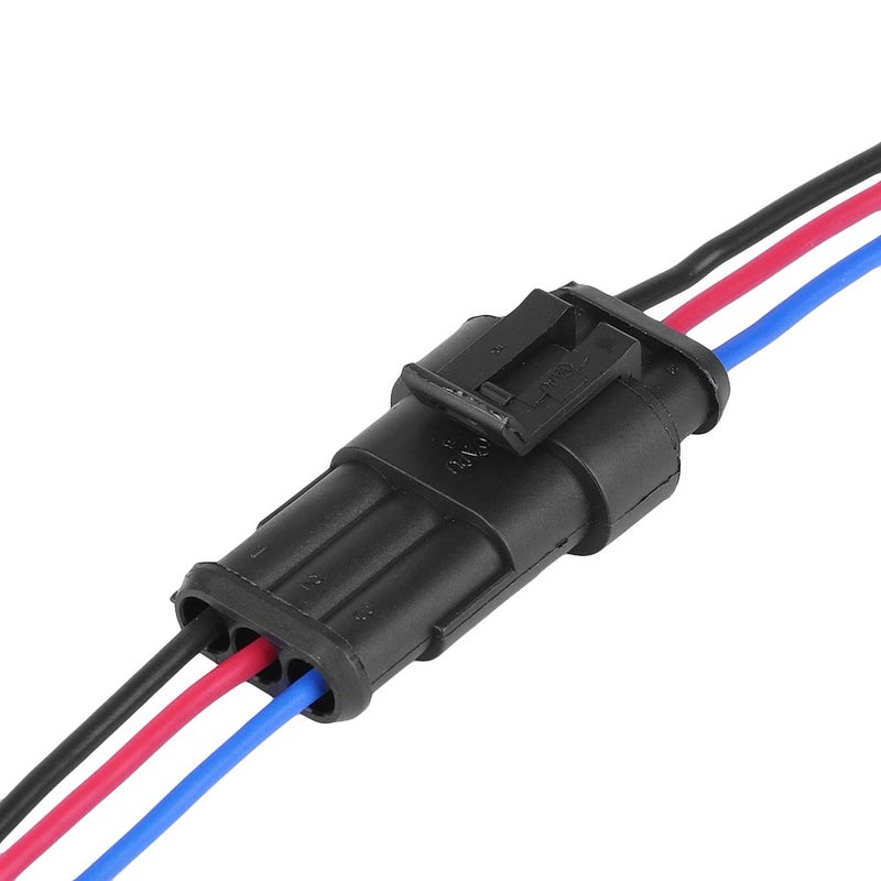 Waterproof 3 Pin Way Car Auto Wire Electrical Connector Plug - Image 1