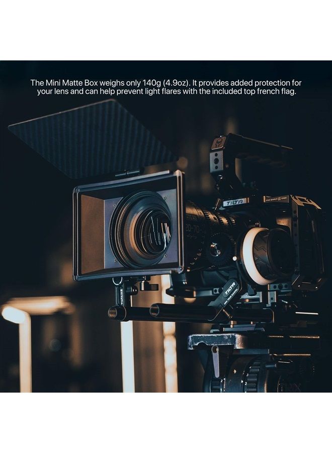 Tilta ing Mini Matte Box - Lightweight Filter Support with Top Flag for DSLR or Small Cine-Style Cameras Lenses | MB-T15  - Image 2