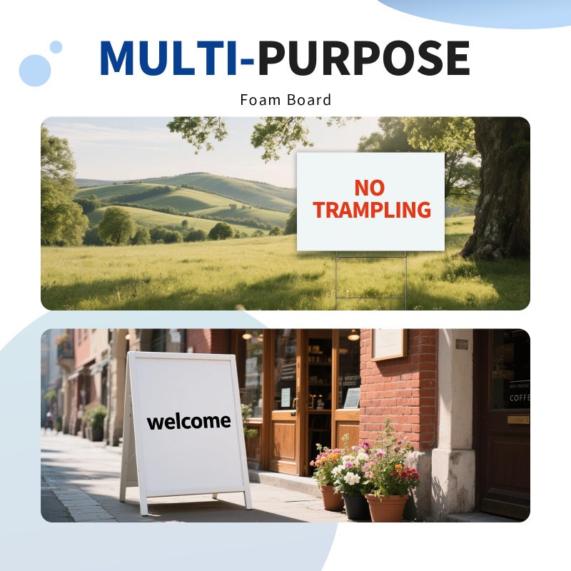 WENWELL 20 Pack Large Blank Yard Signs with 18 x 24",Corrugated Plastic Board for Estate Garage Sale,Party,Birthday,Wedding,Campaign,Parking,Make you own Outdoor Sheets (White) - Image 5