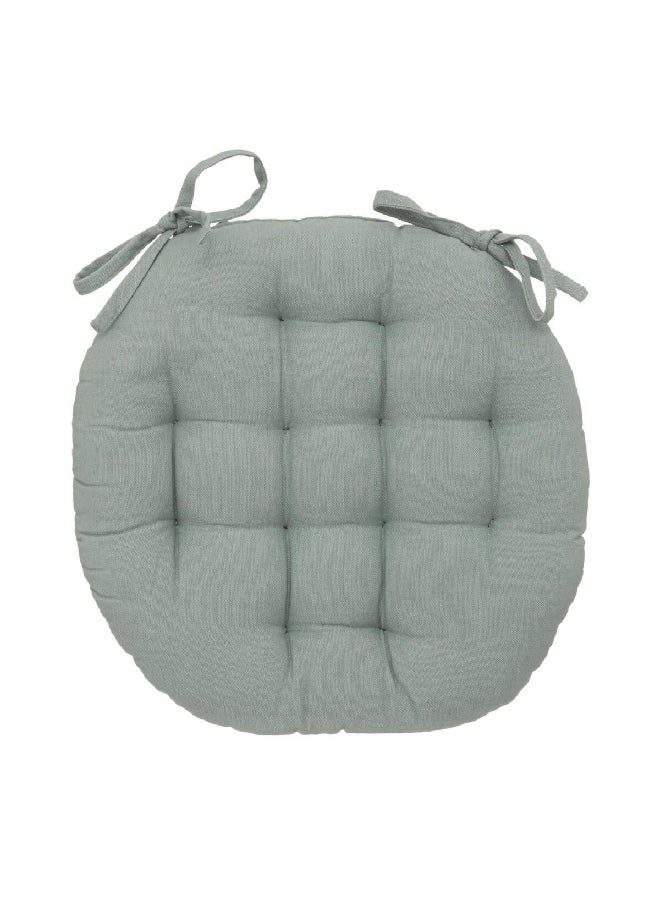 اتموسفيرا أنجليا وسادة كرسي مستديرة من القطن عالي الجودة باللون أخضر سيليدون مقاس 38 × 38 سم 131649F2 - Image 1