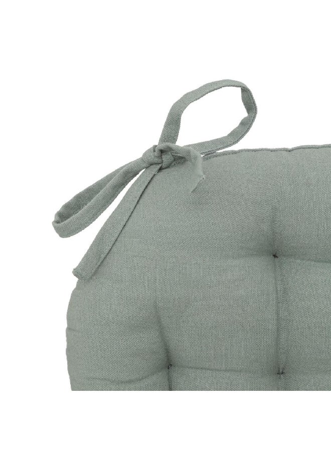 اتموسفيرا أنجليا وسادة كرسي مستديرة من القطن عالي الجودة باللون أخضر سيليدون مقاس 38 × 38 سم 131649F2 - Image 2