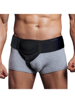 WC Hernia belt for men inguinal hernia support belt Pain Relief With Removable Compression Pads Groin hernia truss Flexible Adjustable Groin Straps Left or Right inguinal Hernia Truss Brace-S/M