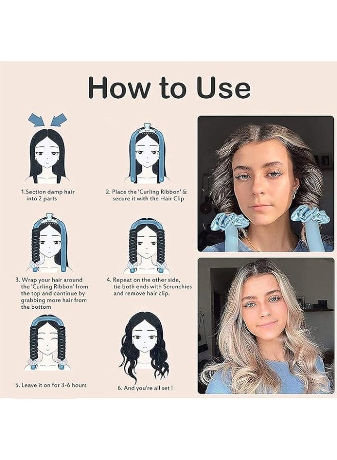 Heatless Curler Headband Set For Long Hair multicolor - Image 4