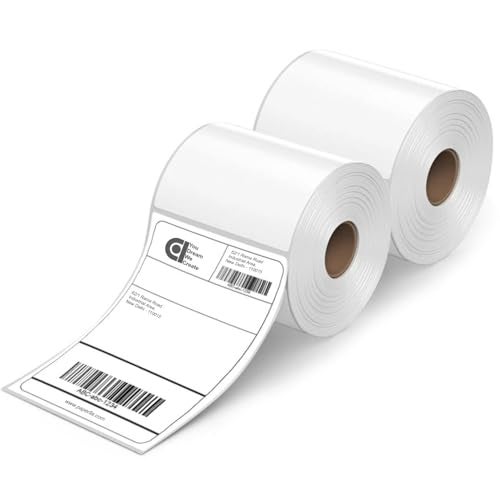 COI 70gsm Thermal Label Printer Paper - 3" x 5" (75 x 125 mm)| Ideal for Shipping, Parcel, Barcode, and Address Labels - 400 Labels per Roll (Pack of 2) - Image 1