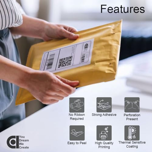COI 70gsm Thermal Label Printer Paper - 3" x 5" (75 x 125 mm)| Ideal for Shipping, Parcel, Barcode, and Address Labels - 400 Labels per Roll (Pack of 2) - Image 5