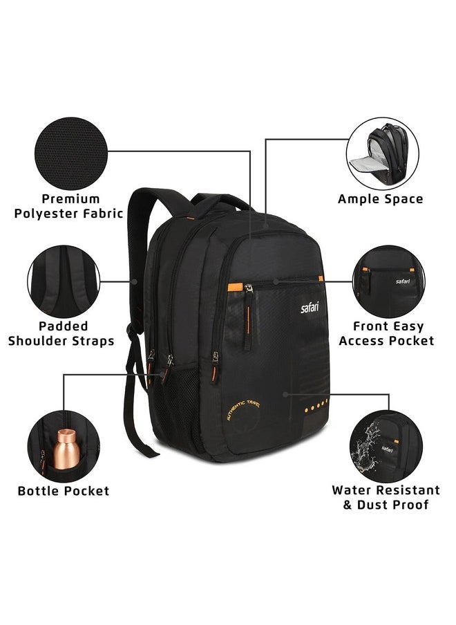 Safari - Safari Swagpack 35 Ltrs Large Laptop Backpack With 3 Compartments and Raincover - Black (SWAGPACK19CBBLK) - Image 1