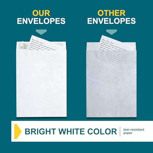 EnDoc Tyvek Envelopes 6x9 – Strong Lightweight Professional Shipping Mailer tear proof shipping Envelope Easy Self Seal Closure –Bright White Strong Mailing Envelopes – Pack of 15 – 6 x 9 Inch - Image 5