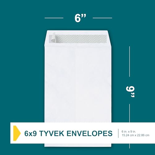 EnDoc Tyvek Envelopes 6x9 – Strong Lightweight Professional Shipping Mailer tear proof shipping Envelope Easy Self Seal Closure –Bright White Strong Mailing Envelopes – Pack of 15 – 6 x 9 Inch - Image 3