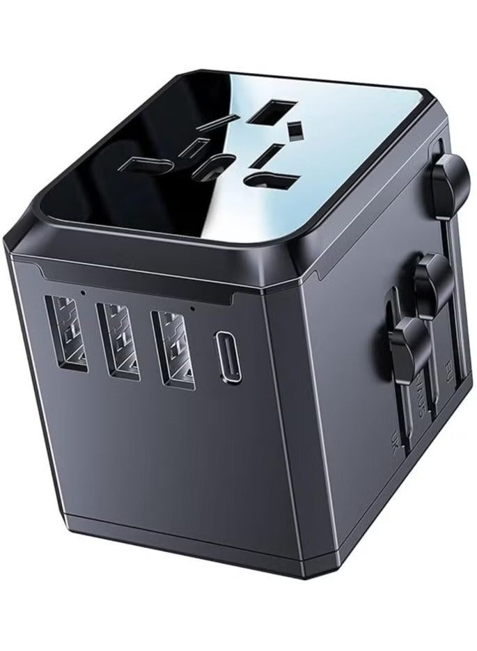 Rabos Universal Travel Charger Adapter, EU,UK,US,AU Worldwide Plug with USB-C & USB-A Ports, All- - Image 1