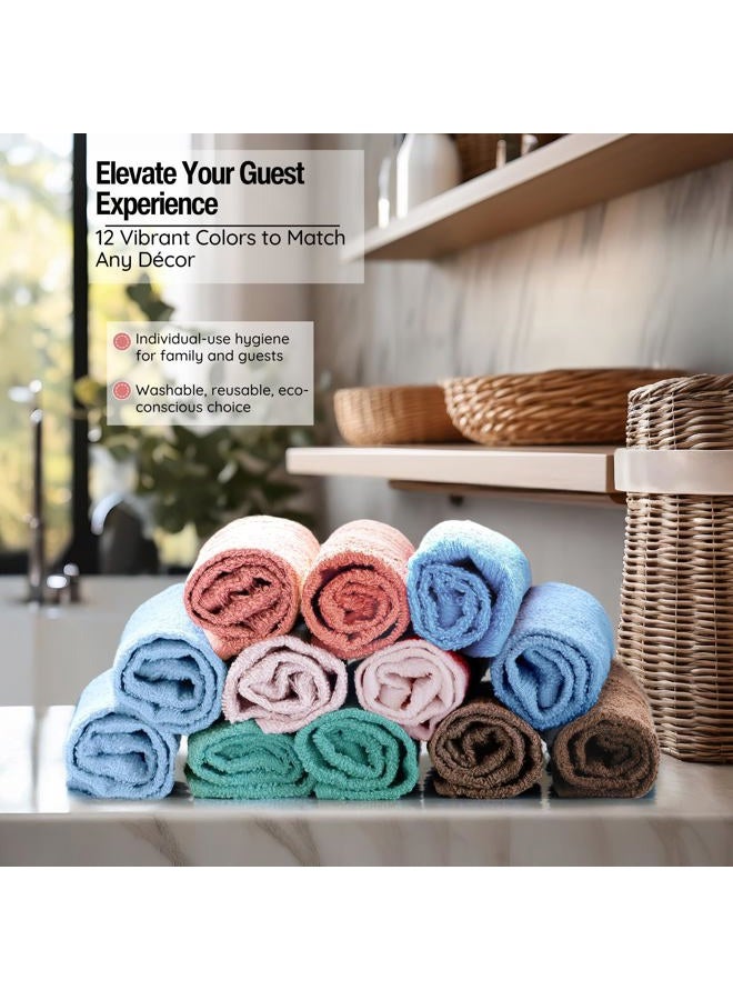 Living Fashions Luxurious Washcloths – Set of 12 – Size 13” x 13” – Thick Loop Pile Washcloth – Absorbent and Soft 100% Ring-Spun Cotton Wash Cloth – Lint Free Face Towel – Wash Cloths Perfect for Bathroom - Image 3