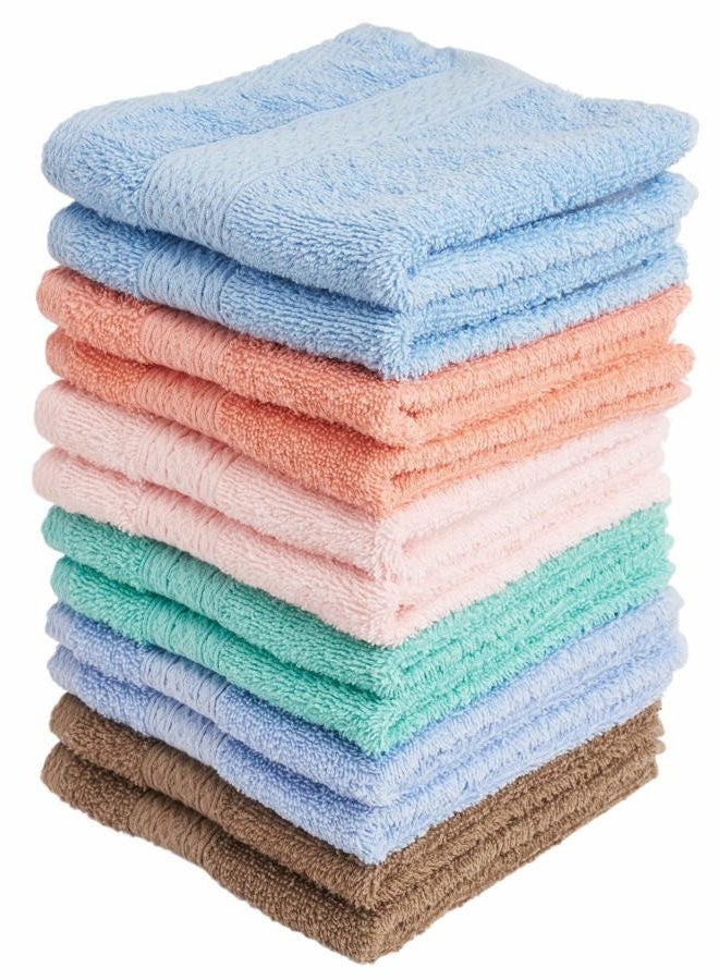 Living Fashions Luxurious Washcloths – Set of 12 – Size 13” x 13” – Thick Loop Pile Washcloth – Absorbent and Soft 100% Ring-Spun Cotton Wash Cloth – Lint Free Face Towel – Wash Cloths Perfect for Bathroom - Image 1