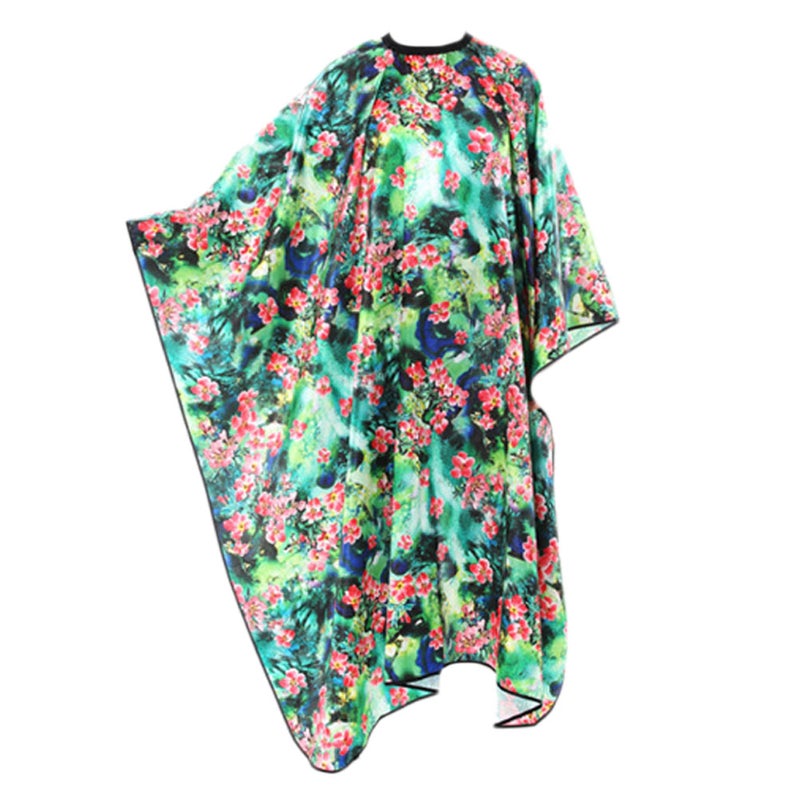 1PC Fashion Kimono Robe Bathrobe Nightgown Floral Pattern Robe for Home Spa Beauty Parlor Hair Salon Customer Service - Image 1