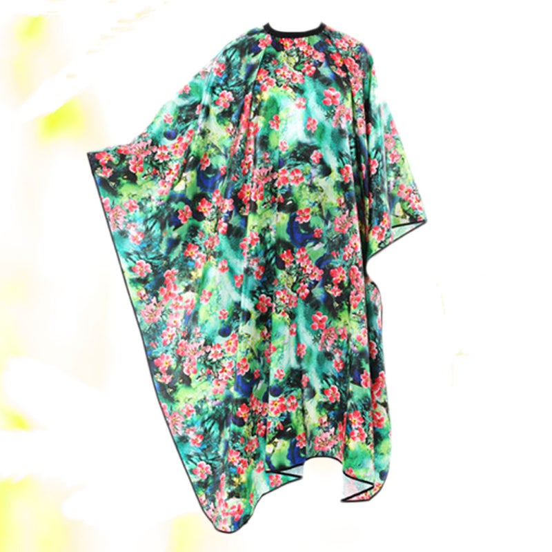 1PC Fashion Kimono Robe Bathrobe Nightgown Floral Pattern Robe for Home Spa Beauty Parlor Hair Salon Customer Service - Image 3