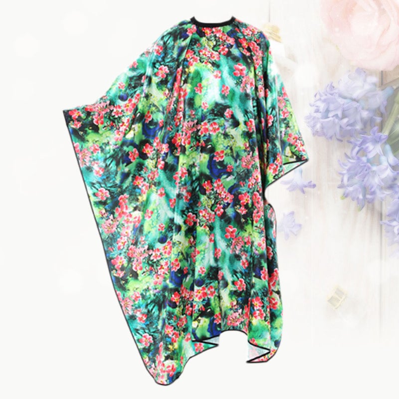 1PC Fashion Kimono Robe Bathrobe Nightgown Floral Pattern Robe for Home Spa Beauty Parlor Hair Salon Customer Service - Image 2