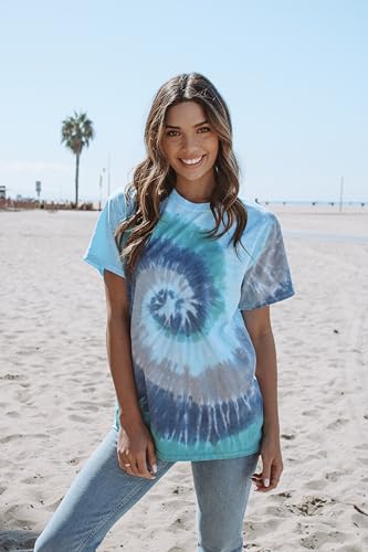 Colortone 100% Cotton Reactive Tie Dye T-Shirt for Women and Men, Medium, Earth - Image 4