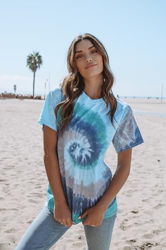 Colortone 100% Cotton Reactive Tie Dye T-Shirt for Women and Men, Medium, Earth - Image 5