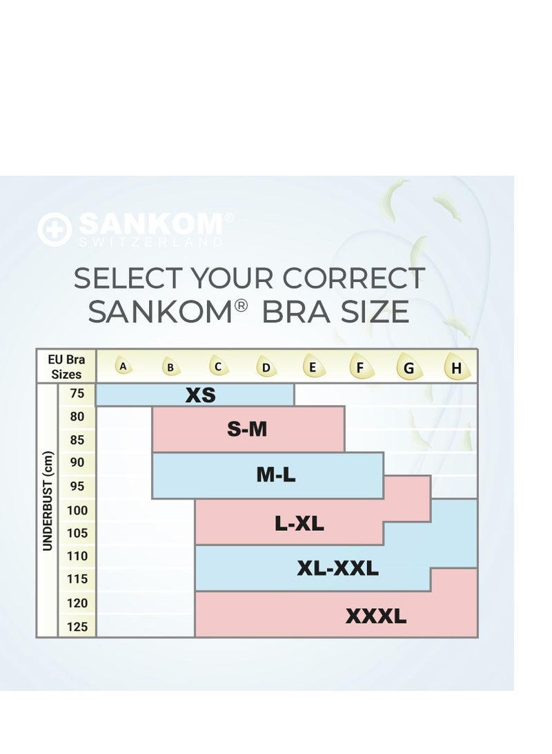 Sankom Premium Bra with Lace for Women, Beige M/L - Image 3