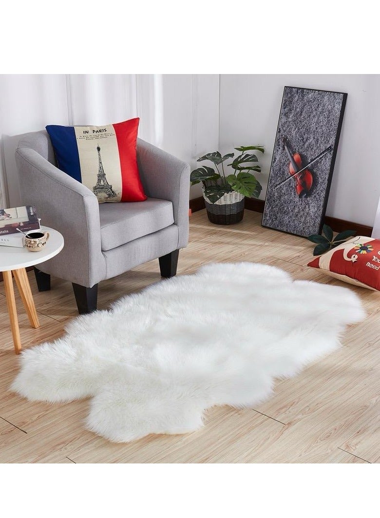Premium Genuine Sheepskin Rug Luxury Fluffy Fur Area Rug Seat Covers for Kids Bedroom Sofa Chair Cover Pets Dogs Mat - Image 1