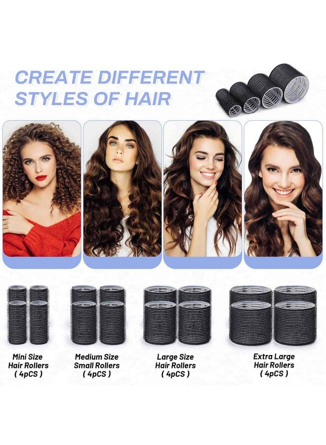 selizo Rollers Hair Curlers 28 Pcs Set With 16Pcs Hair Curlers 4 Sizes (4 Jumbo Rollers 4 Large Rollers & 4 Medium Rollers & 4 Small Rollers) And 12Pcs Hair Clips For Long Medium Short Hair Volume - Image 2
