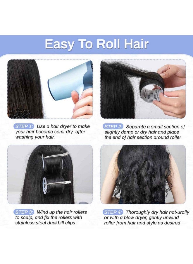 selizo Rollers Hair Curlers 28 Pcs Set With 16Pcs Hair Curlers 4 Sizes (4 Jumbo Rollers 4 Large Rollers & 4 Medium Rollers & 4 Small Rollers) And 12Pcs Hair Clips For Long Medium Short Hair Volume - Image 5