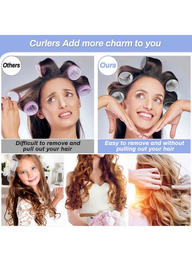 selizo Rollers Hair Curlers 28 Pcs Set With 16Pcs Hair Curlers 4 Sizes (4 Jumbo Rollers 4 Large Rollers & 4 Medium Rollers & 4 Small Rollers) And 12Pcs Hair Clips For Long Medium Short Hair Volume - Image 4