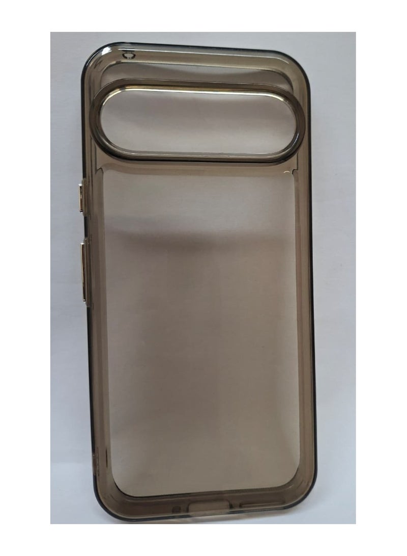 جراب سيليكون شفاف داكن لهاتفي Google Pixel 9/9 Pro