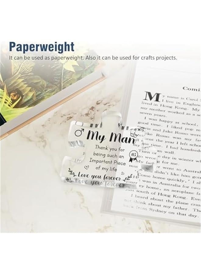 هدايا الأكريليك للاحتفال بالذكرى - لوحة بازل أكريليك، هدايا لرجلك، هدايا للصديق، هدايا للزوج، هدية للاحتفال بيومه، 3.3×3.9 بوصة. - Image 3