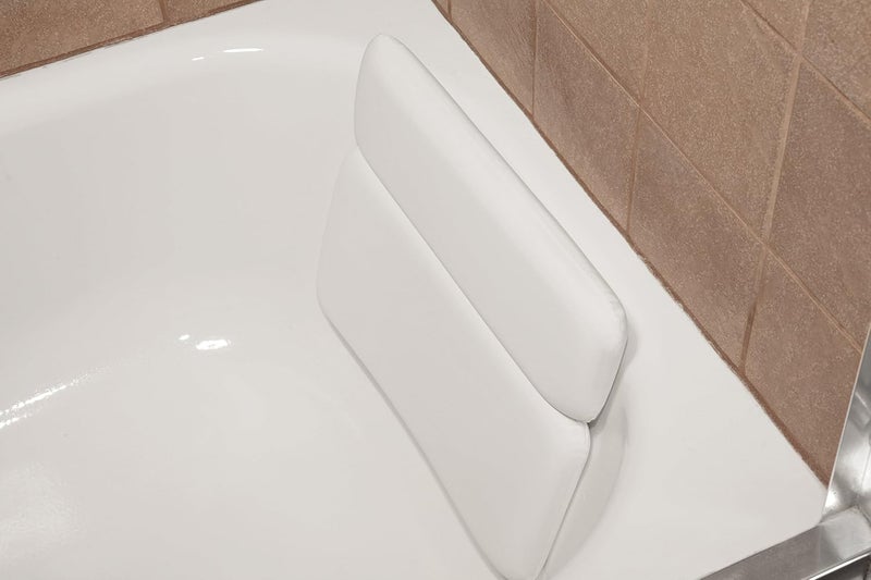 Deluxe Comfort Luxury Comfort Large White Vinyl & Foam Relaxing Neck Spa Bath Pillow Hot Tub 