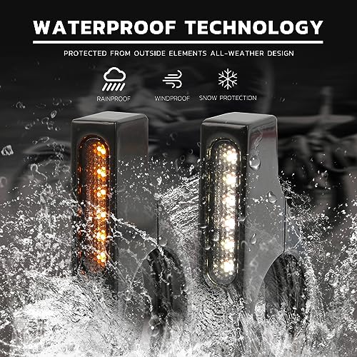 Rich Choices Motorcycle LED Turn Signal Light Indicators 40mm Front Fork Clamp Amber Lamp 12V Compatible with Honda Yamaha Harley Cruiser Bobber Chopper - Image 4