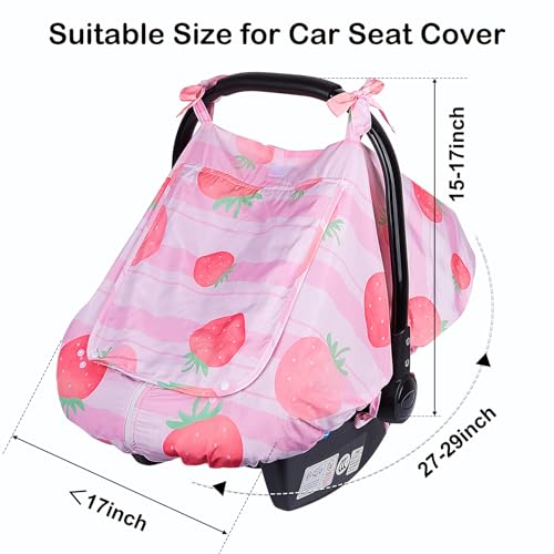 FIOBEE Baby Car Seat Cover, Car Seat Covers for Babies Infant Car Seat Canopy with Breathable Mesh Window Waterproof Carseat Cover for Babies Boy Girl 4 Seasons - Image 5