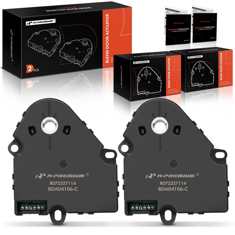 A-Premium APremium 2Pack HVAC Blend Door Actuator Compatible with Buick Chevy Cadillac GMC Hummer Isuzu Olds Pontiac Vehicles 19942014 Silverado Sierra and More Replaces 52402588