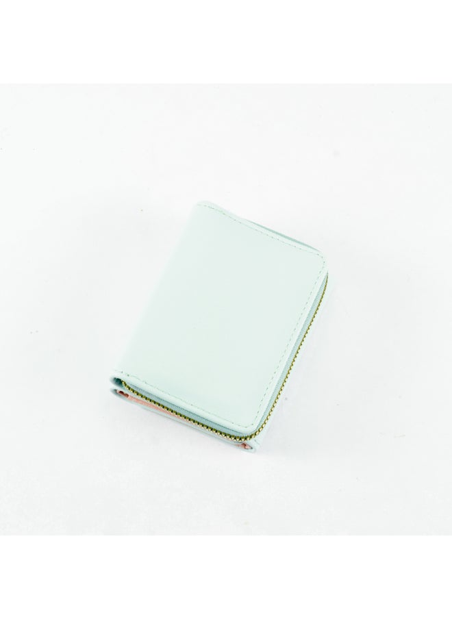 Generic Leather Flip Wallet & Card Holder with Multiple  Pockets and Zipped Pocket Mint  - Image 3