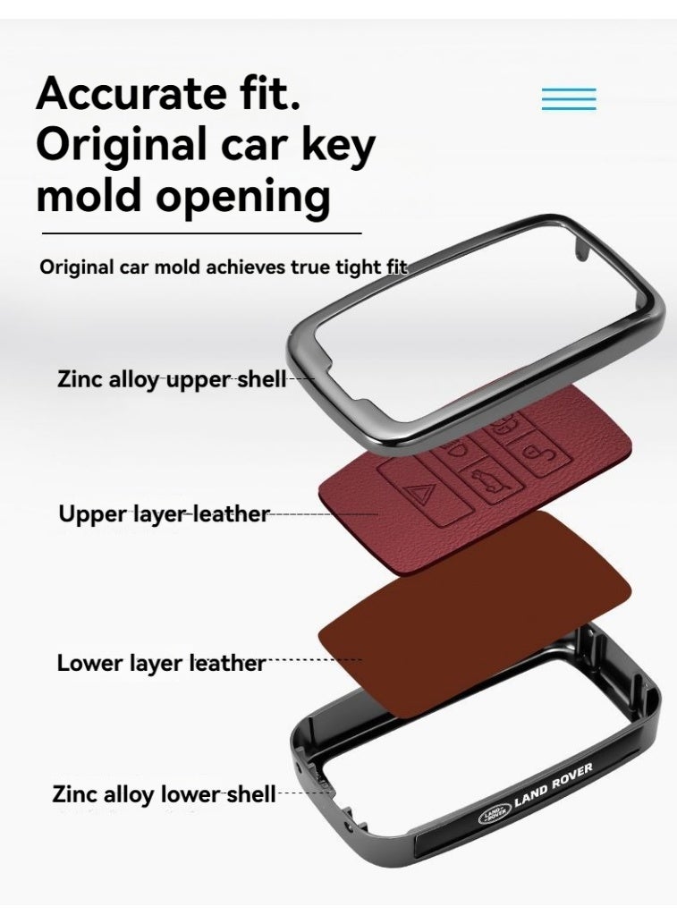 LAND ROVER High end car key protection cover suitable for Range Rover, Evoque, Star Pulse, Discovery 5&4, Sport Defender, metal frame car key shell case - Image 3