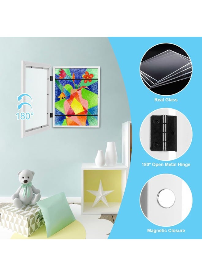 GULETHUN [2 Pack] kids art frames, front opening 8.5 x 11 inches, storage frames for kids artwork, wall storage frame, holds 50 pieces, for 3D picture, - Image 5