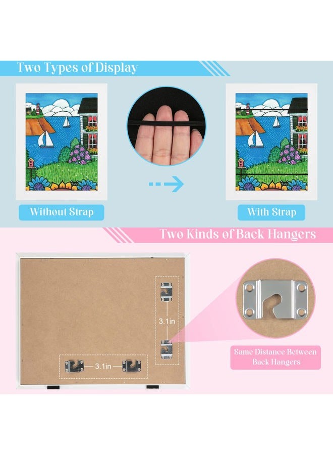 GULETHUN [2 Pack] kids art frames, front opening 8.5 x 11 inches, storage frames for kids artwork, wall storage frame, holds 50 pieces, for 3D picture, - Image 4