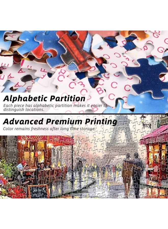 KASTWAVE Jigsaw 1000 Piece Adult, Flower Shop Landscape Puzzle Under the Eiffel Tower, Puzzle Game for Family Play Toy Gift - Image 2
