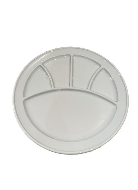 4-Place Divided Plates, Reusable Round Plates, Portion Control Divided Diet Plates.