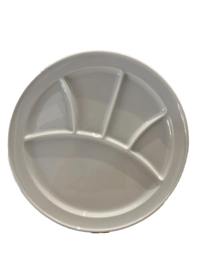 4-Place Divided Plates, Reusable Round Plates, Portion Control Divided Diet Plates.