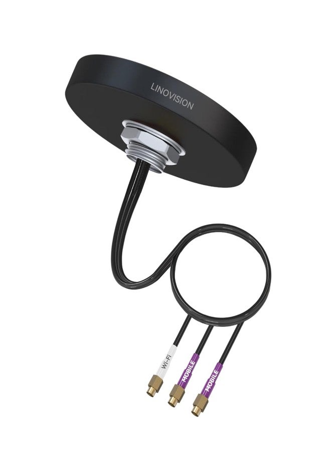 LINOVISION 4G LTE MIMO and WiFi 3-in-1 Combo Antenna, 2X 4G LTE and 1x Dual Band Wi-Fi, Outdoor Roof SMA Antenna for IOT-R32, IR302, RUT241/RUT240 - Image 1