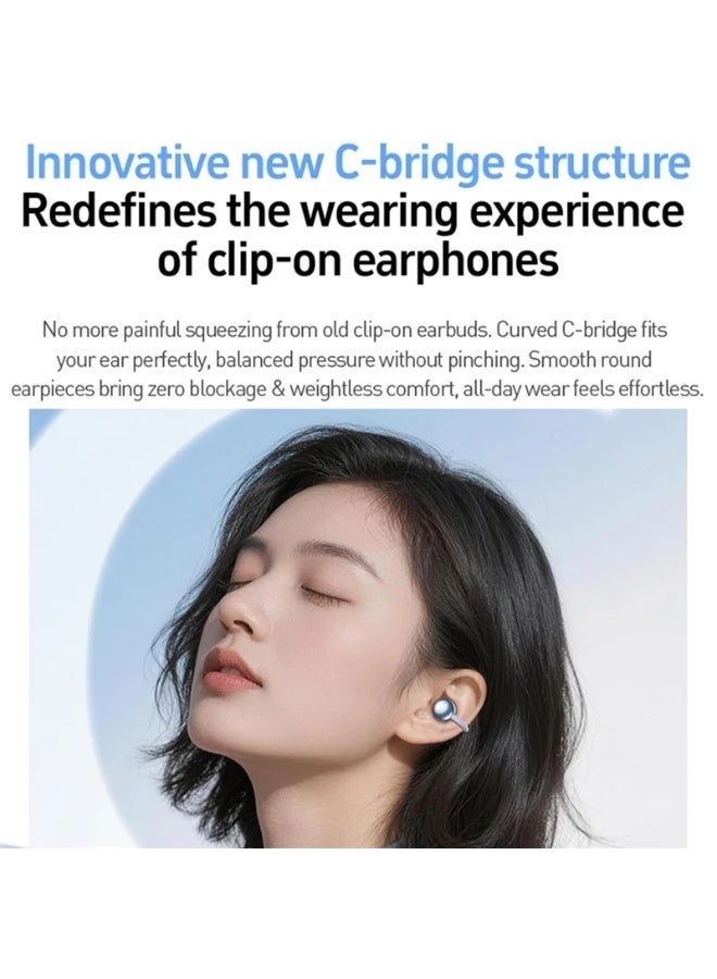 WEKOME Open‑Ear Clip‑On TWS Wireless Earbuds, Bluetooth 6.0, Composite Titanium Diaphragm Driver, 5H Single Playtime 30H Total Battery Life Open Ear Headphones - Image 3