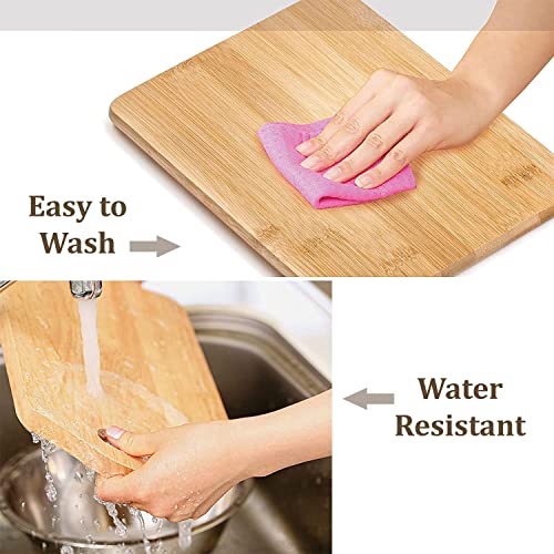 Starlinks Chopping Board for Kitchen, Bamboo Vegetable Cutting Board with Metal Hanging Ring, BPA-Free, Eco-Friendly Medium (30 x 20cm) - Image 5