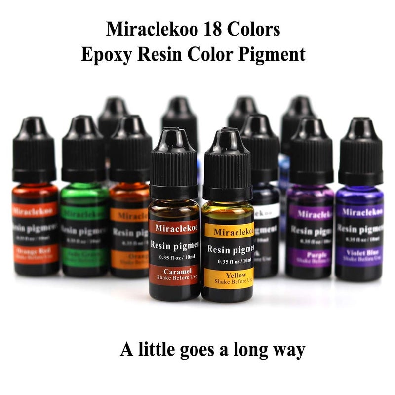 Miraclekoo 18 Colors Epoxy Resin Color Dye Colorant Liquid Epoxy Resin Pigment,10ml Each,Translucent - Image 5