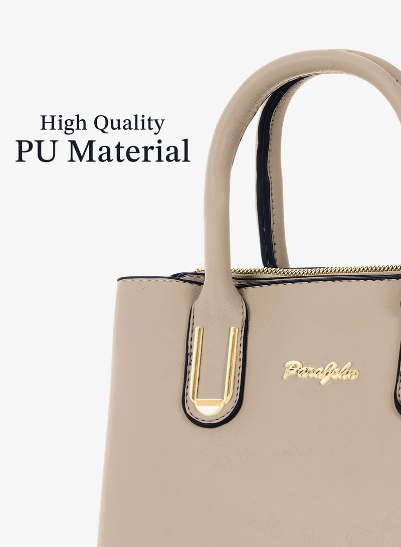 بارا جون حقيبة يد نسائية Para John – شنطة جلد صناعي بتصميم أنيق مع مقبض علوي وحزام قابل للفصل