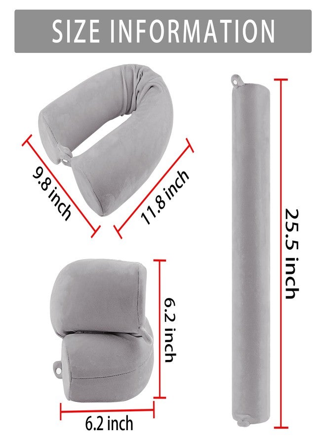 PG6 Twist Memory Foam Travel Pillow for Neck, Chin, Lumbar and Leg Support-for Travling on Airplane, Train, Bus or at Home-Adjustable, Bendable Roll Pillow with Washable Soft Cover - Image 2
