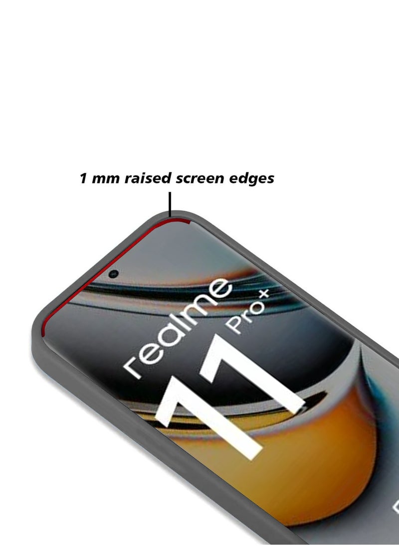 دبليو تيك غطاء حامل حامل حامل حامل كاميرا من السيليكون الناعم لهاتف Realme 11 Pro+ / Realme 11 Pro Plus 5G 2023 رمادي  - Image 2