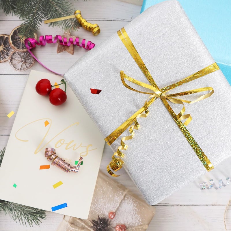 BEISHIDA 500 Yards Gold Crimped Curling Ribbon Shiny Metallic Balloon String Roll Gift Wrapping Ribbon for Party Festival Art Craft Decor Florist Flowers Decoration - Image 4