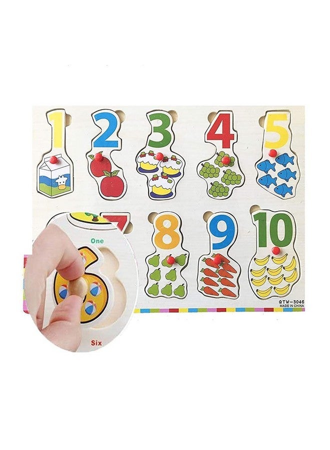 ZZ Zonex Classic Wooden Learning Peg Puzzle Holiday 26 Pc ABC Alphabetical Letter & 1-10 Numbers Educational Board Game Toy for Kids - Image 3