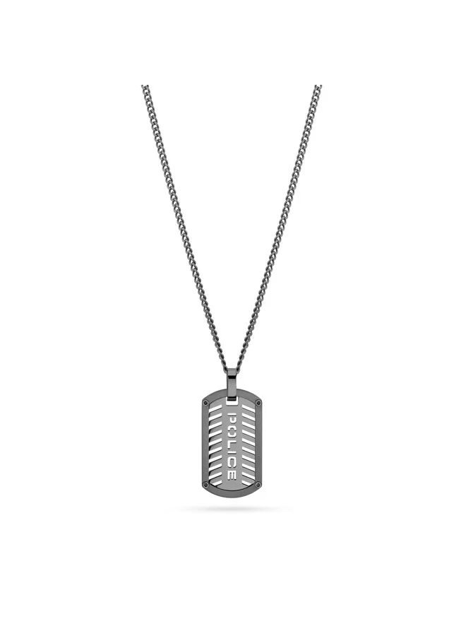 بوليس Lattitude Grey Stainless Steel Pendant Necklace for Men